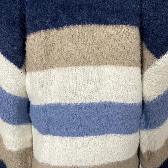 COLOR BLOCK 3/4 SLEEVE CARDIGAN - Picture 4 of 9